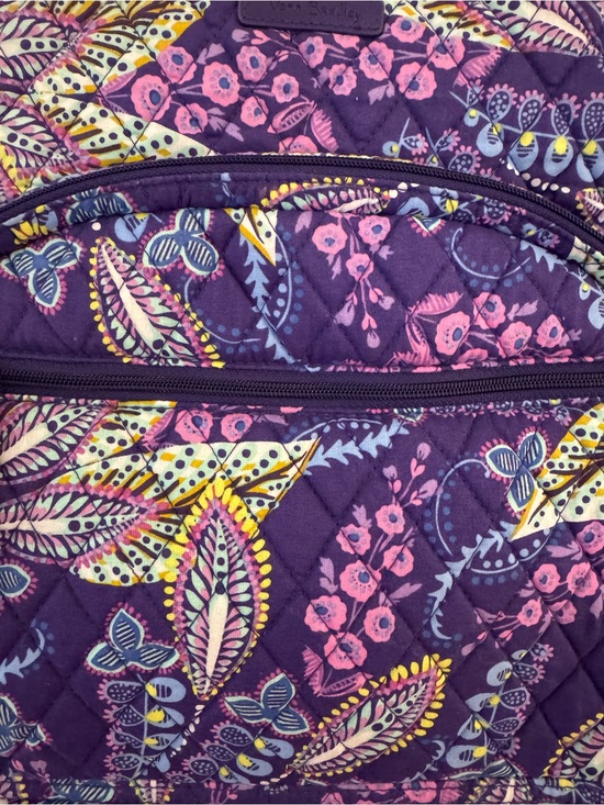 Vera Bradley Purple Quilted Floral Backpack with Pink & Yellow Accents main image 4
